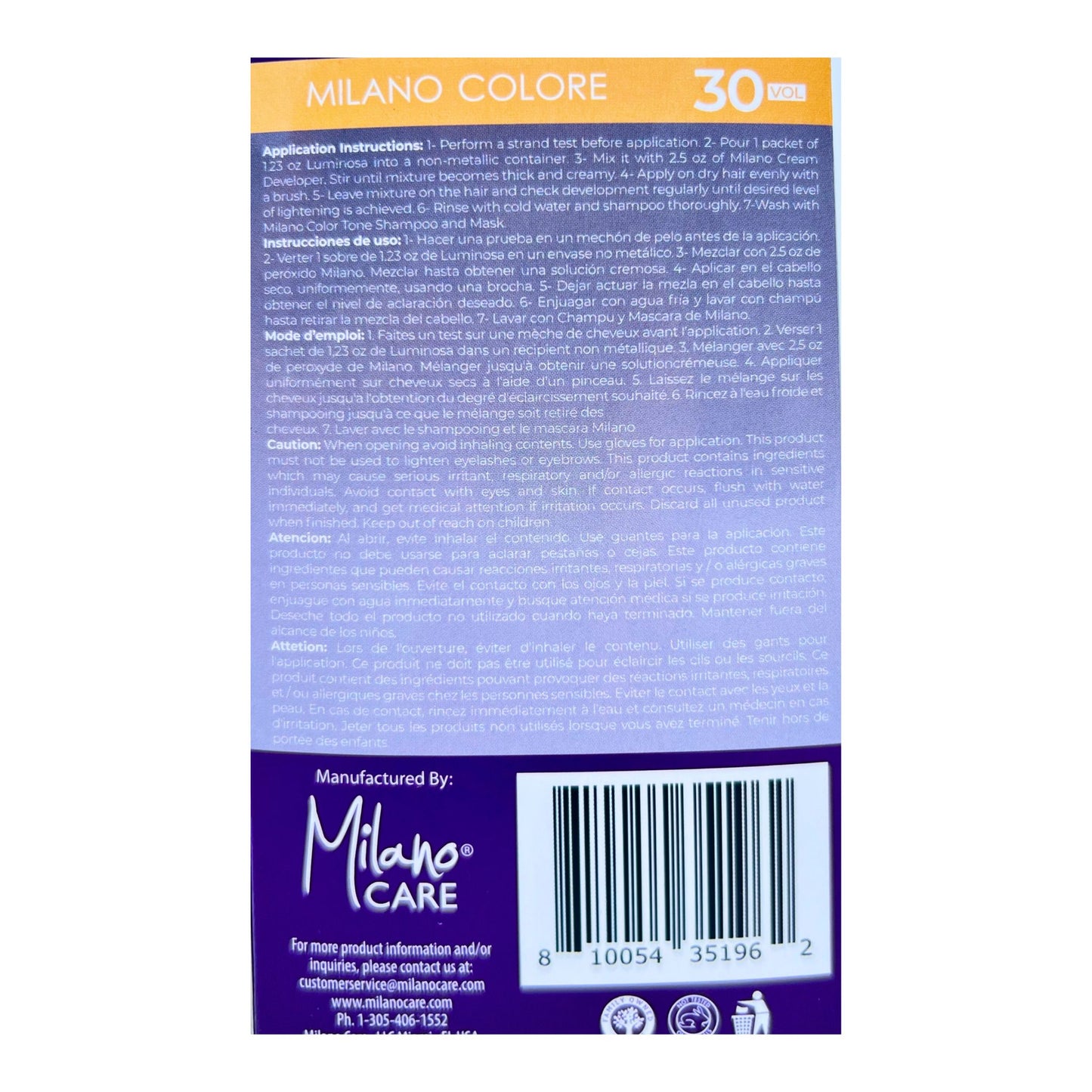 Milano Care WB -Wigs and Bundles-30 Vol Kit-2 Applications-Lifts up to 9 levels