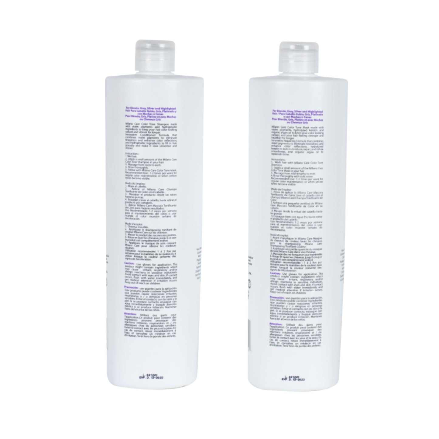 Milano Care Color Tone Shampoo and Mask Set 33.8 fl oz/1000 ml