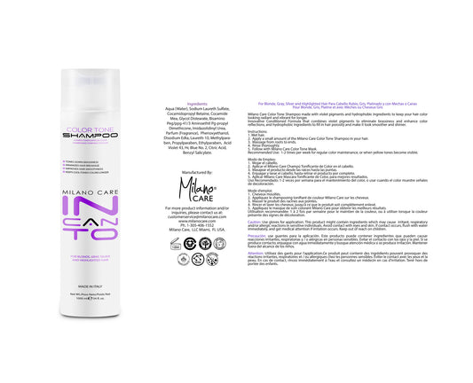 Milano Care Color Tone Shampoo 8 fl oz ml /250 ml
