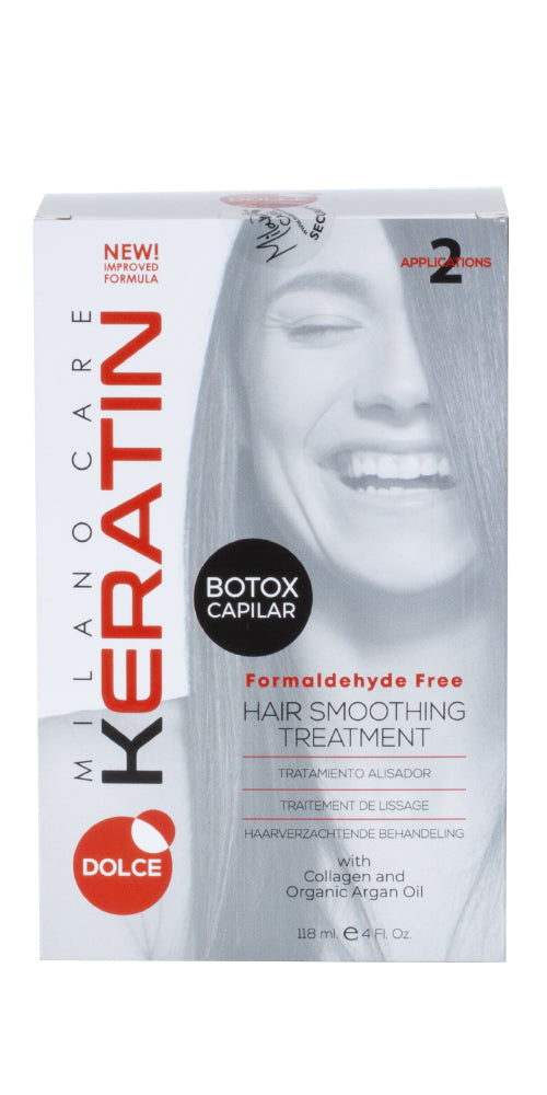 Milano Care Keratin Kit Hair Treatment 4 fl oz-Formaldeyde Free