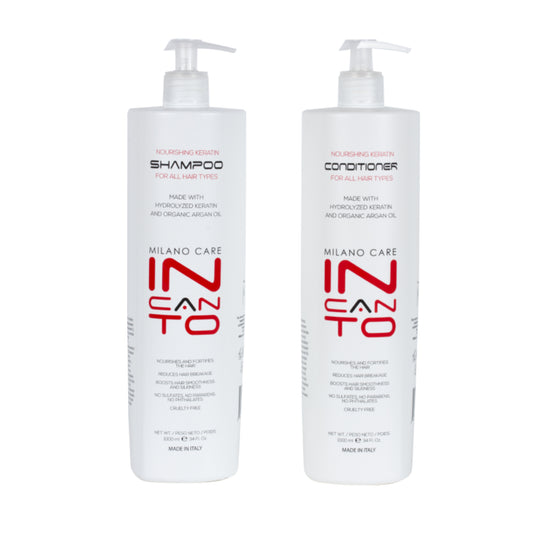 Milano Care Incanto-Keratin Shampoo and Conditioner Set 33.8fl oz/1000 ml